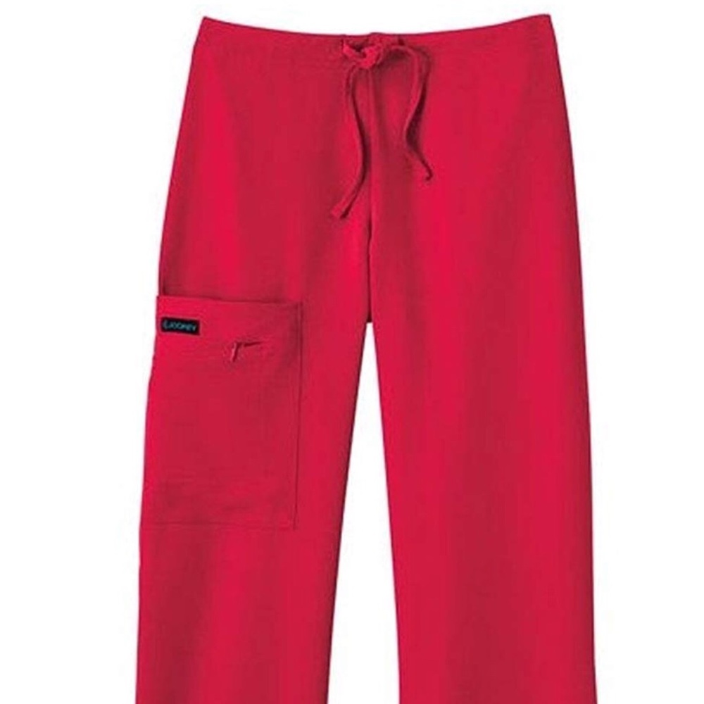 Women’s jockey scrub pants-red-size large